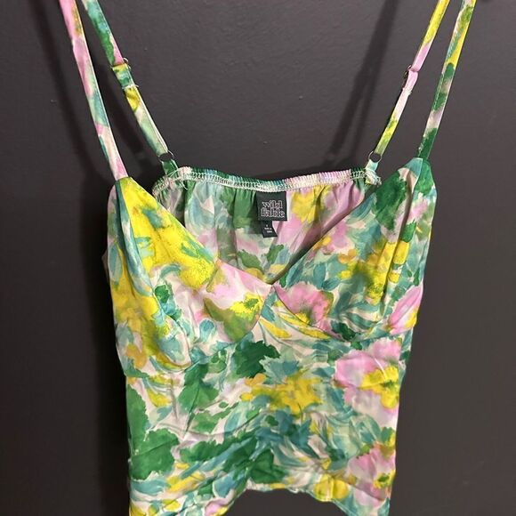 Wild Fable Lime Floral Tart Tank Top NWT Size Small - Picture 6 of 15
